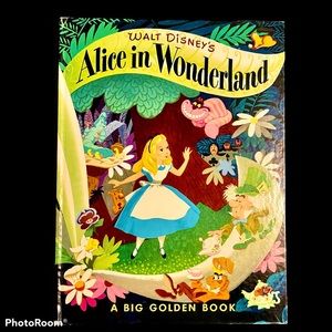 BIG Vintage 1978 Alice in Wonderland Walt BIG Golden Disney Book